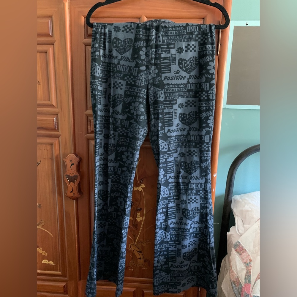 Zoe + Liv Peace & Love Flared Pants